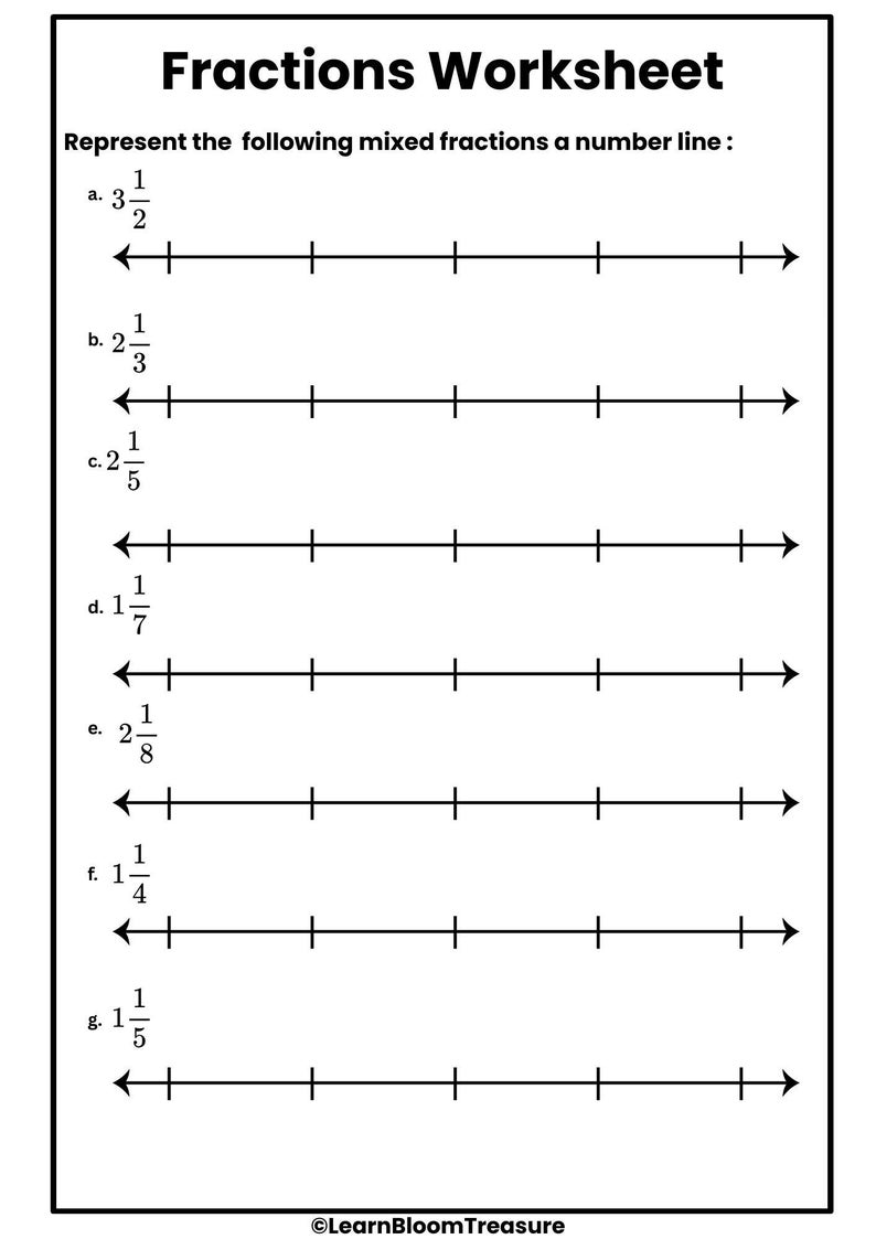 Fractions Worksheets Bundle | Grade 4-5 Math Printable (operations ...