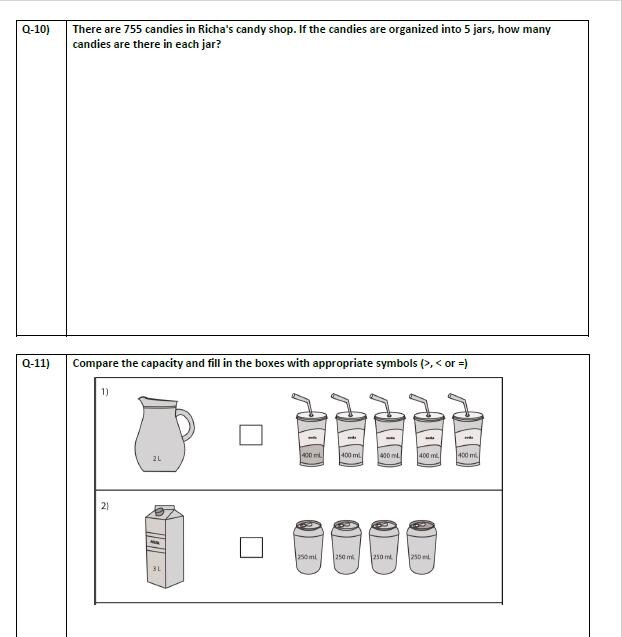 Grade 4 Math Worksheet | Word Problems, Place Value & Measurement ...