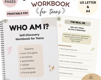 Selbstentdeckungs-Arbeitsbuch für Jugendliche | Teen Identität Exploration Journal Arbeitsblätter zur Reflexion, emotionales Bewusstsein & persönliches Wachstum