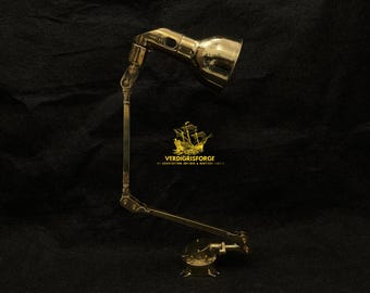 Adjustable Wall Lamp Industrial Swing Arm Light Vintage Brass Finish Rustic Home Lighting Fixture