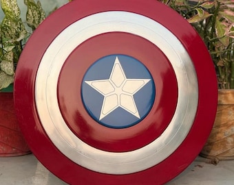 Medieval Warrior Shield Captain America Round Shield – 24" Steel Avenger Replica, Wall Decore