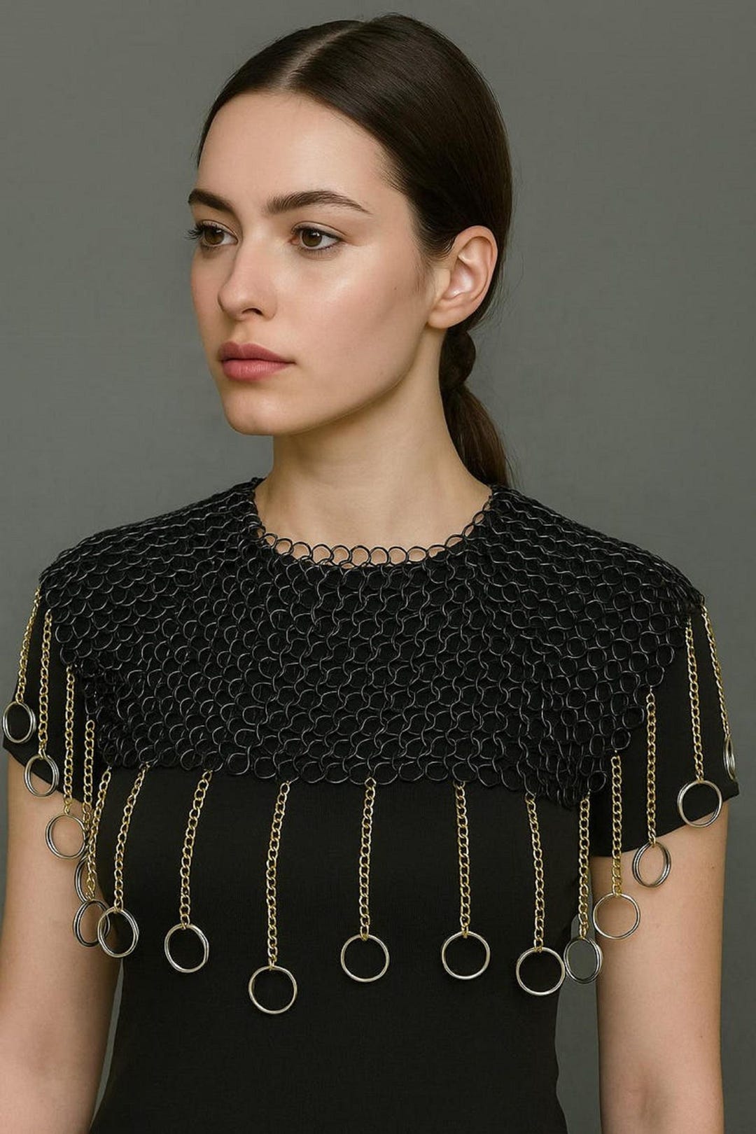 Medieval Iconic Chainmail Collar With Unique Design : Stainless Steel ...