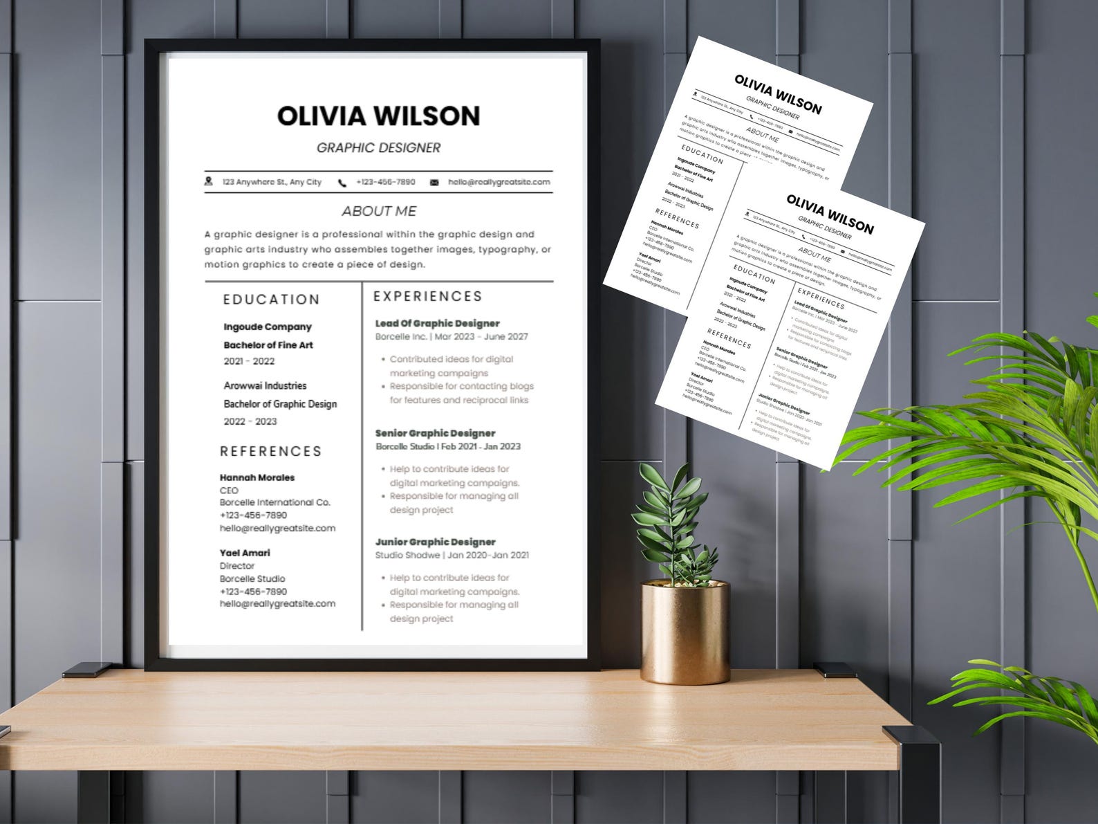 Easy ATS Resume Template | Editable Canva CV | Friendly Format ...