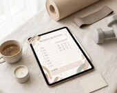 Gym Planner Digital: Hyperlinked Workout Tracker, Meal Planner & Undated Fitness Journal
