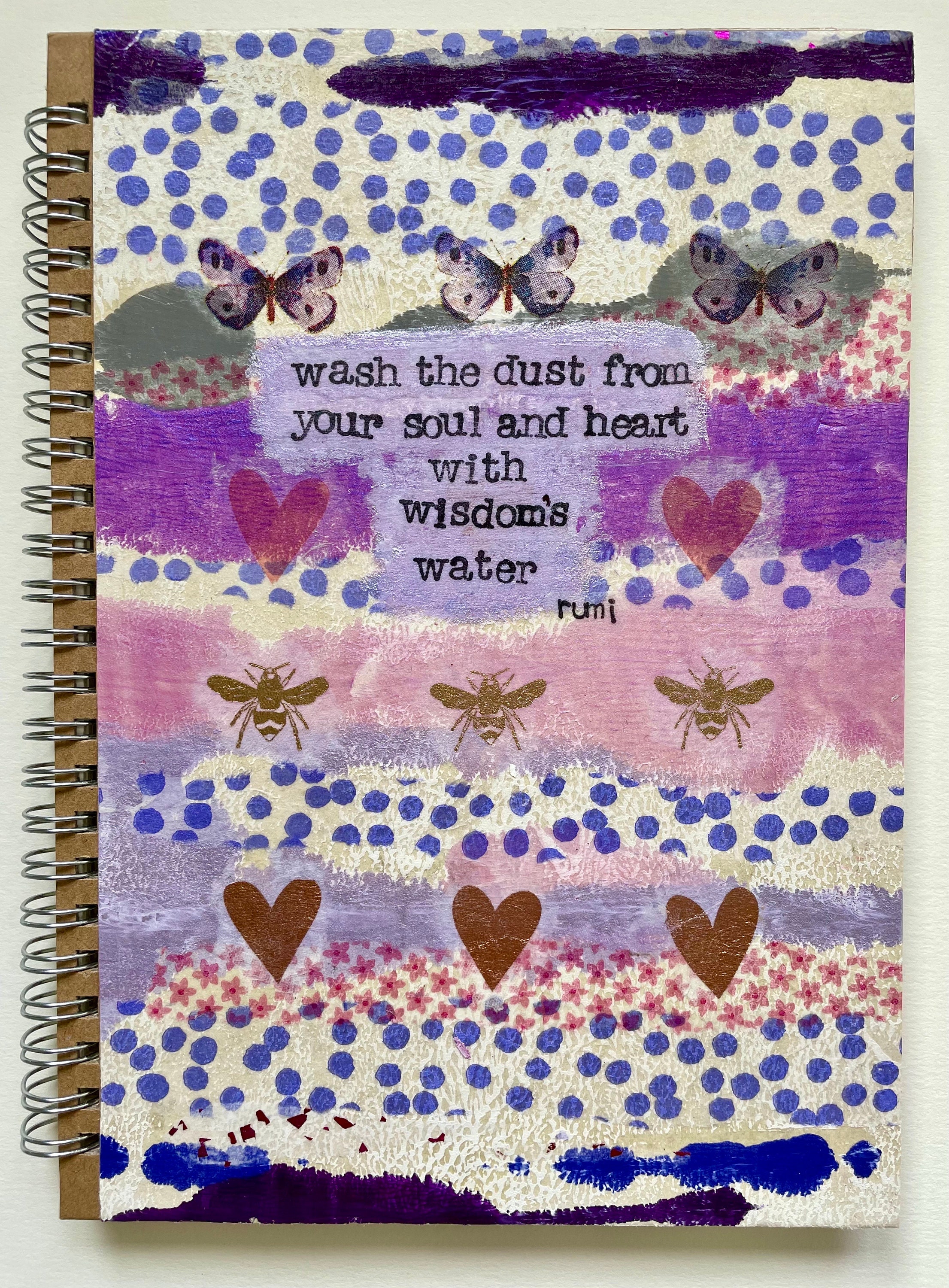 OOAK Journal/notebook With Hand Painted & Decoupaged Covers - Etsy