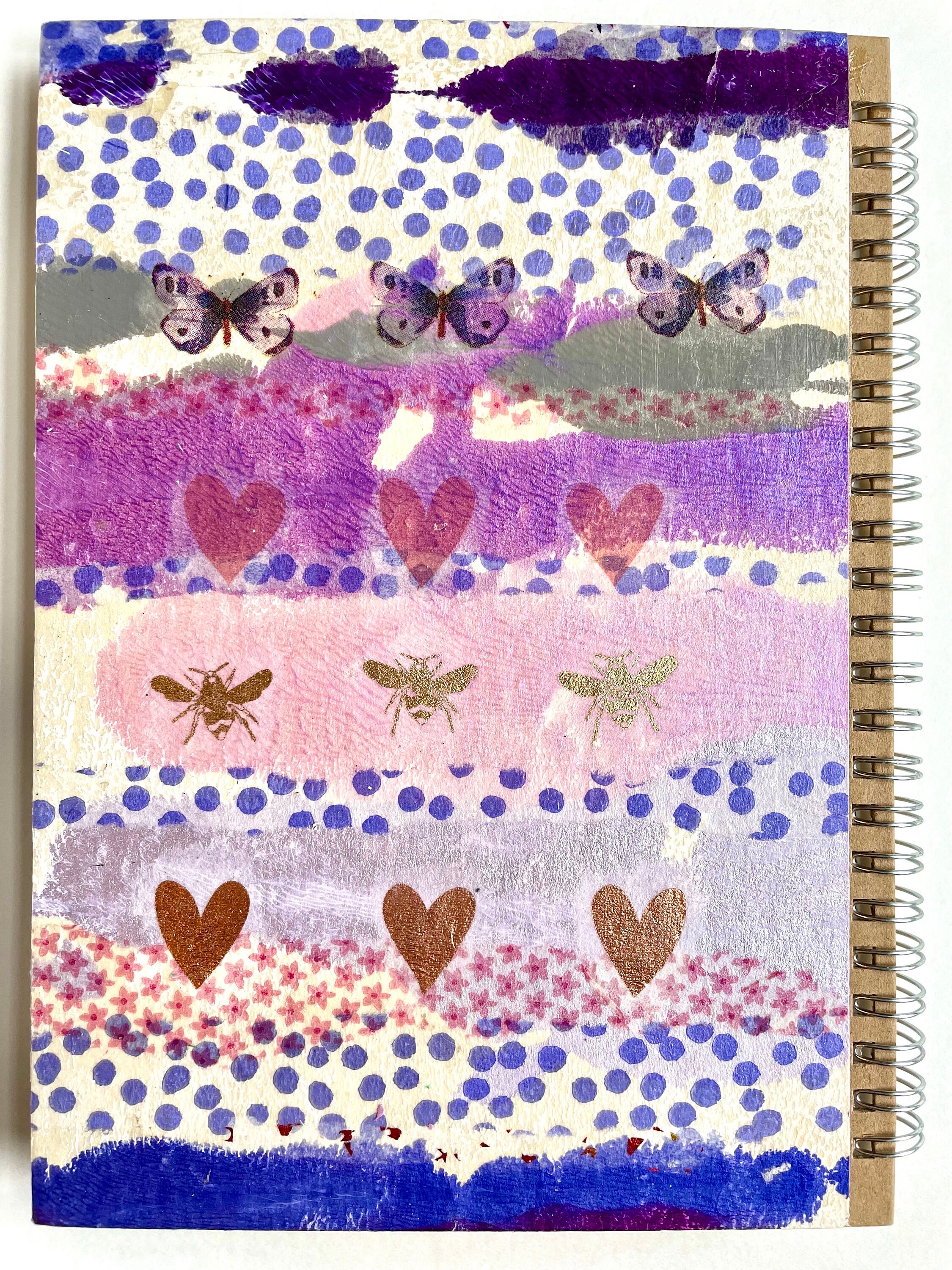 OOAK Journal/notebook With Hand Painted & Decoupaged Covers - Etsy