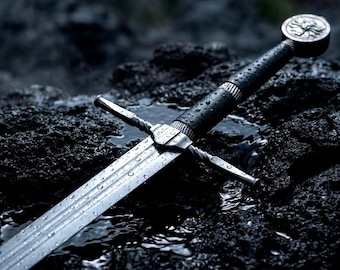 The Witcher Sword Replica | Geralt of Rivia Cosplay Sword | Stainless Steel Fantasy Sword | Wall Decor Custom Gifts | Perfect Birthday Gift