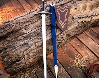 Custom Hand Forged Medieval Fantasy Sword – Stainless Steel Foe-Hammer Replica | Personalized Groomsmen Gift & Cosplay Prop for Men