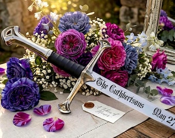Personalized Wedding Sword, Custom Engraved Medieval Sword, Groomsmen Gift, Anniversary Gift for Him, Unique Husband Gift, Cosplay Sword