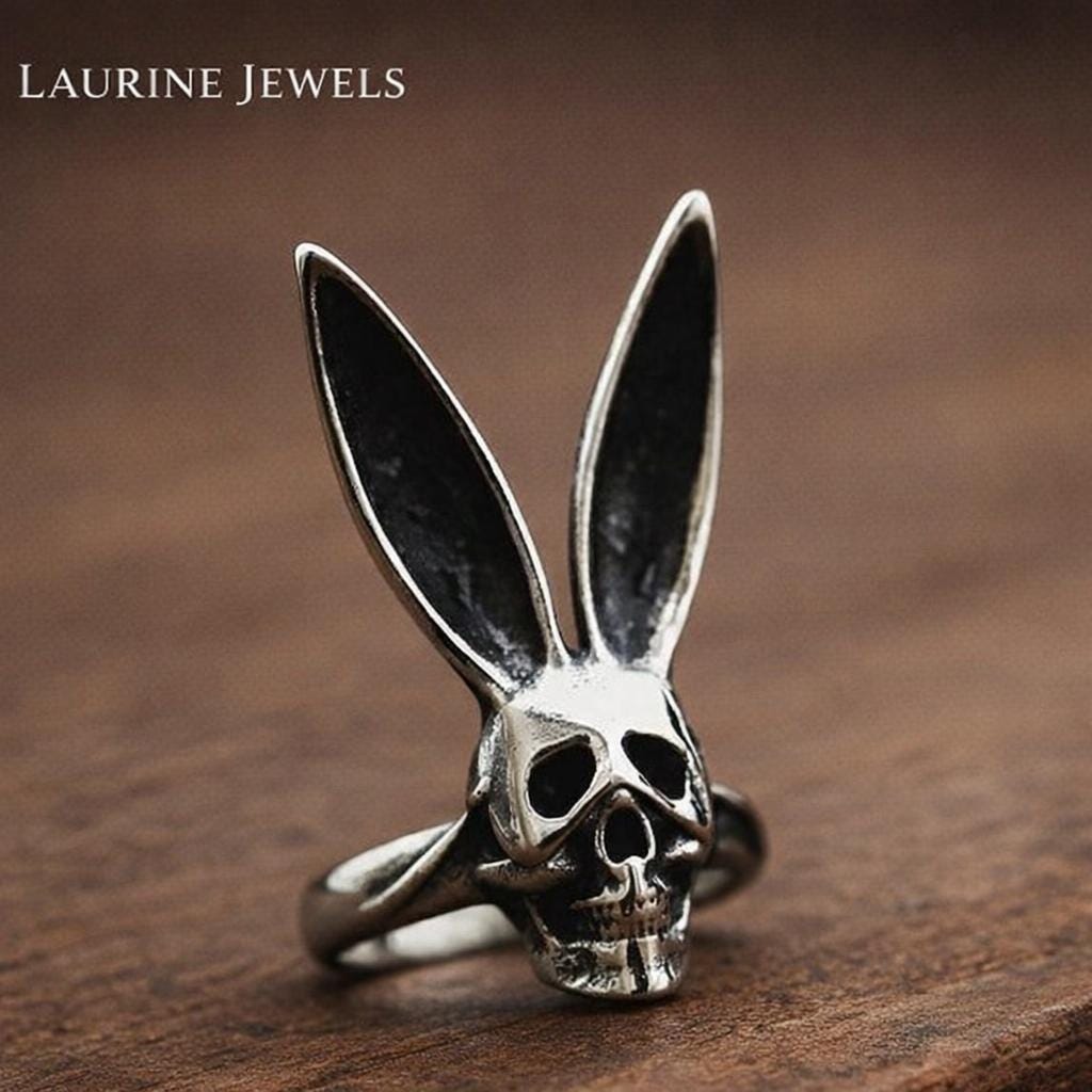 Rabbit Skull Ring - Etsy