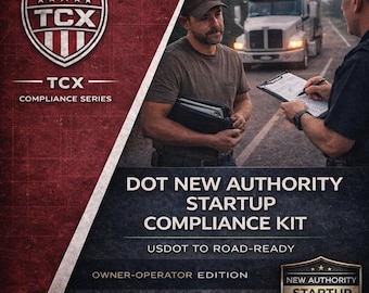 FMCSA New Authority Startup Compliance Kit, DOT Safety Audit and DQ File System