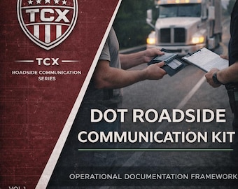 DOT Roadside Inspection Kit, CDL Driver Communication Guide and Checklist