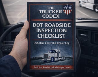 DOT Roadside Inspection Checklist, OOS Risk Control and Repair Log