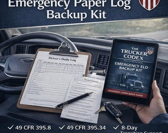 ELD Revoked Emergency Kit, 2026 Paper Logbook and Malfunction Form