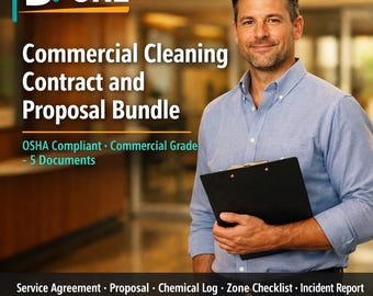 Commercial Cleaning Business Bundle: OSHA Logs, Proposal & Zone Checklist