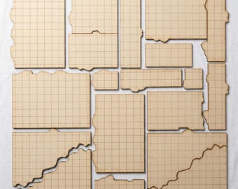 11th Edition 40K Terrain Footprints - Warhammer Standard Area Terrain Bases & Templates