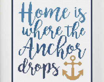 Anchor With Shells Cross Stitch Pattern Anchor With Rope - Etsy
