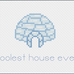 Coolest House Ever Igloo Cross Stitch Pattern -- Instant Digital PDF Download!