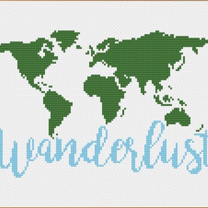 Mappa del mondo Wanderlust - Download PDF digitale istantaneo!