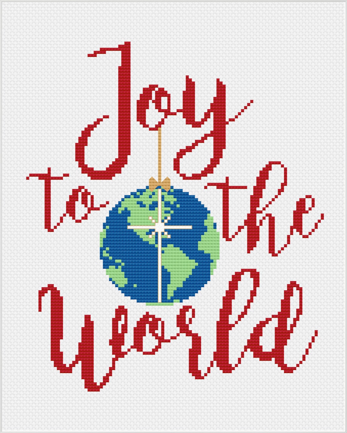 Joy To The World Christmas Cross Stitch Pattern Instant | Etsy