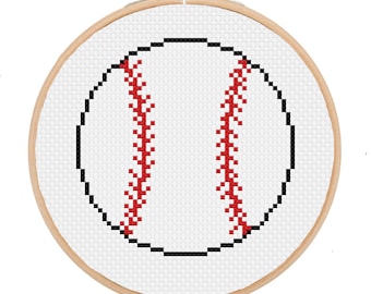 Baseball Cross Stitch Pattern -- Instant Digital PDF Download!