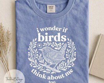 Camiseta Comfort Colors con estampado de pájaros, divertida camiseta con diseño de avistamiento de aves.