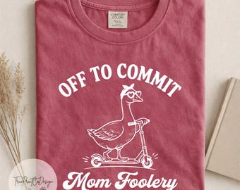 Camiseta Mama Goose, Divertidas bromas de mamá, Camiseta Comfort Colors