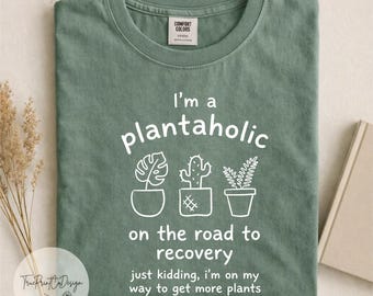 Plantaholic Shirt, Plant Lover Botanical T-Shirt, Gardener Gift
