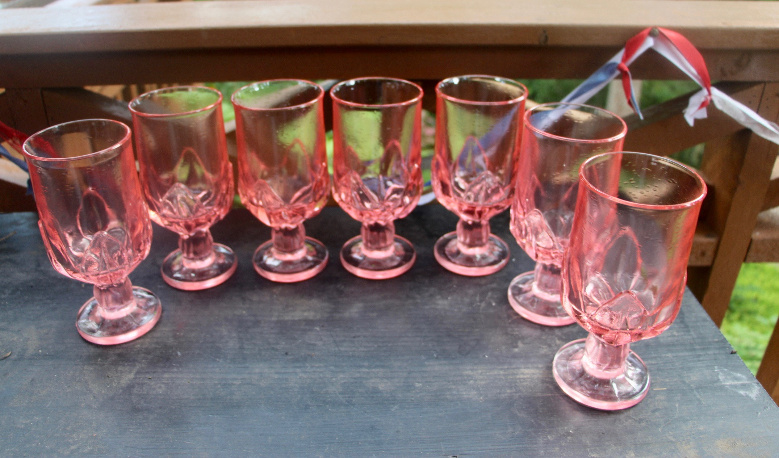 Vintage Pink Franciscan drinking glasses Etsy