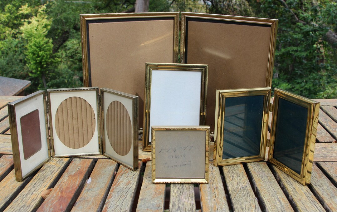 Lot of Vintage Gold Metal Frames - Etsy