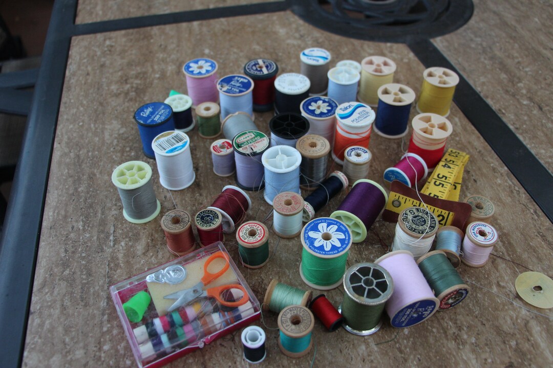 Lot of Spools of Thread - Etsy