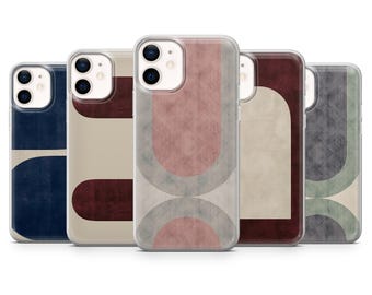 Funda para teléfono Bauhaus Modern de mediados de siglo, estampado elegante