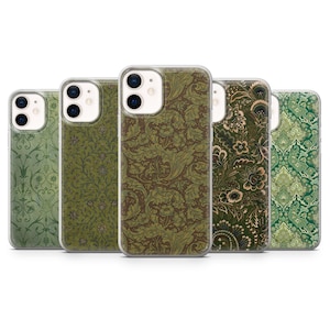 Custodia per telefono vintage in stile Art Nouveau di William Morris, con stampa elegante.