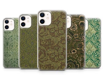 Funda para teléfono vintage de William Morris estilo Art Nouveau, con elegante estampado.
