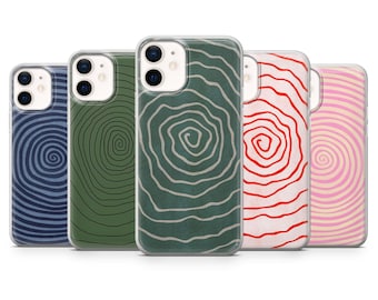 Funda para teléfono con espiral y estampado elegante