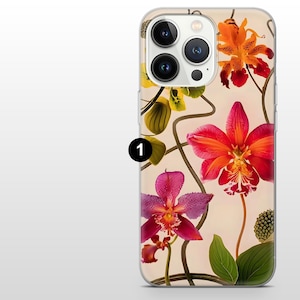 Orchid Flower Botanical Phone Case, Elegant Print image 2