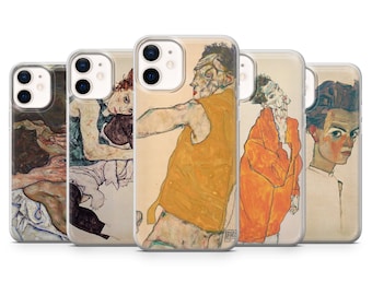 Egon Schiele Expressionism Painting Phone Case, Elegant Print