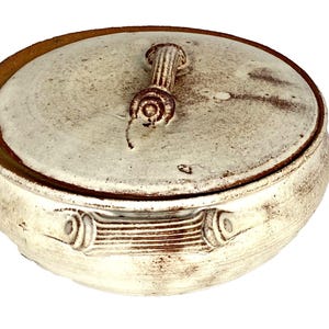 Patricia Harden Art Pottery Casserole Dish with Lid, Hand Thrown & Signed