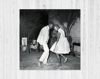 Fine Art photo of Malick Sidibé's iconic Nuit de Noël series - Happy Club print - Framed or Unframed print | HistoricPix