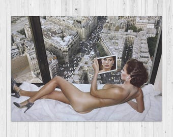 Fine Art photo - Bergstrom over Paris by Helmut Newton | Framed or Unframed print | HistoricPix