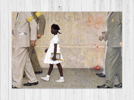 Human Rights Fine Art photo - print of Ruby Bridges Artwork - Rockwell Painting - Framed or Unframed print | HistoricPix