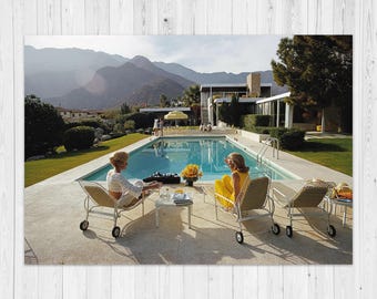 Foto artistica di glamour a bordo piscina di Slim Aarons / Stampa della serie Pool / Stampa con o senza cornice / HistoricPix
