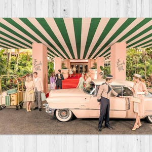 Grande photo d'art, oeuvre d'art murale, Gray Malin Beverly Hills Hotel | Impression encadrée ou non | HistoricPix