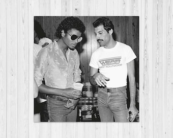 Fine Art photo of Michael Jackson and Freddie Mercury | Framed or Unframed print | HistoricPix