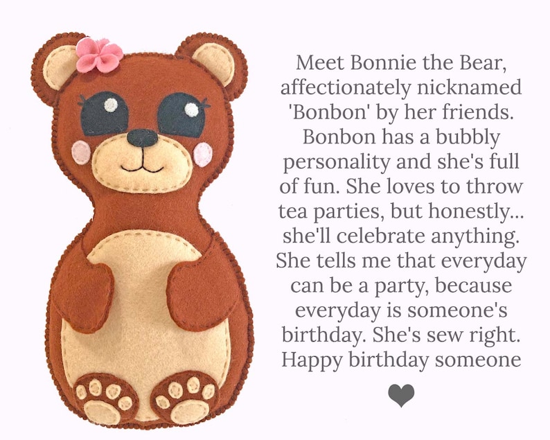Softie Sewing Pattern Bear Sewing pattern Bear Plush pattern Felt sewing pattern PDF Pattern Bear Softie Pattern Woodland Animal