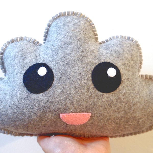 Grey Cloud Pillow - Soft Toy - Kawaii Cloud