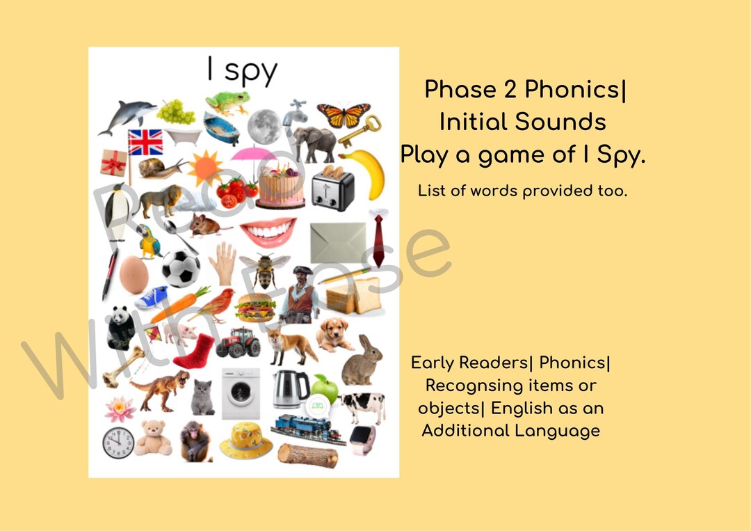 I SPY | Initial Sounds of the Alphabet | Phonics | EAL | Learning to ...