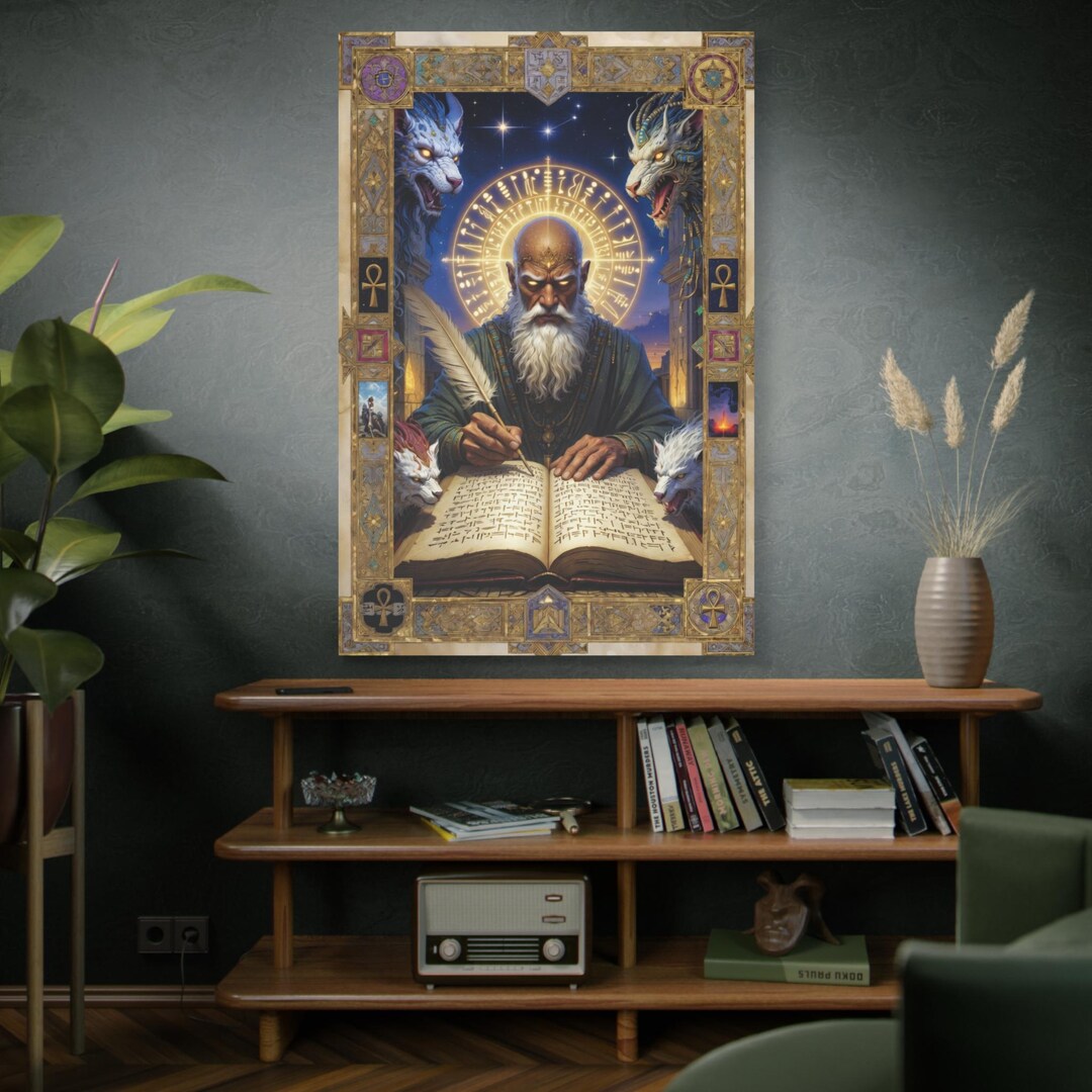 Awaker Canvas | Sage Scribe Wizard - Etsy