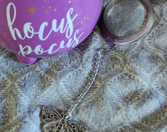 Goth Moth tea ball loose leaf infuser strainer, for the goth who also loves tea.
