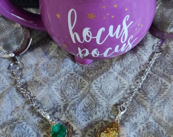 geode crystal tea ball loose leaf infuser strainer resin